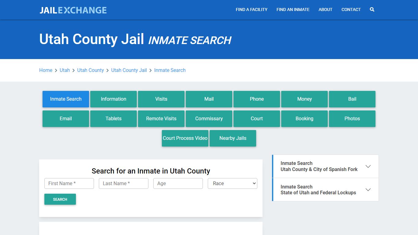 Utah County Jail, UT Inmate Search: Roster & Mugshots